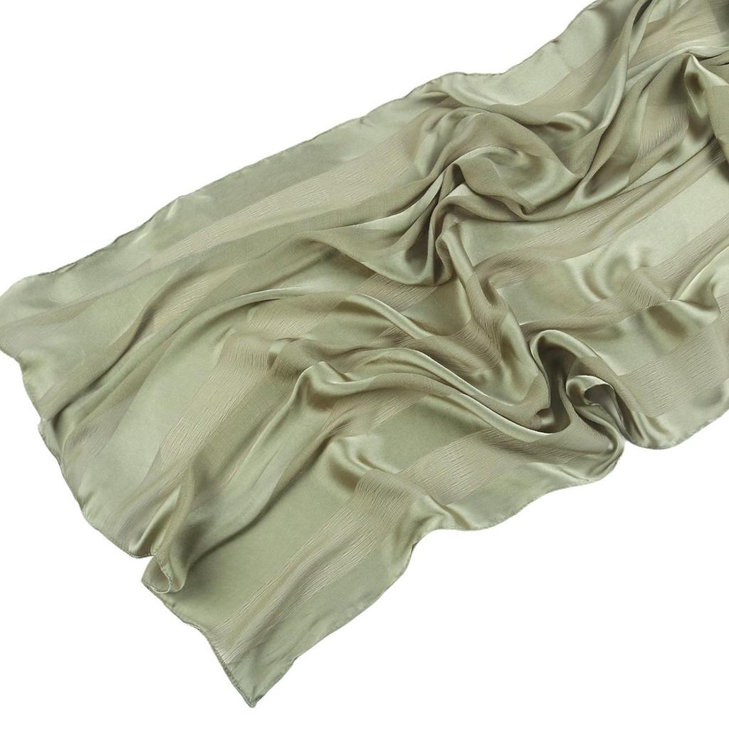 Cross-border Women's Pleated Chiffon Striped Shawl: Natural Wrinkle Dubai Hijab