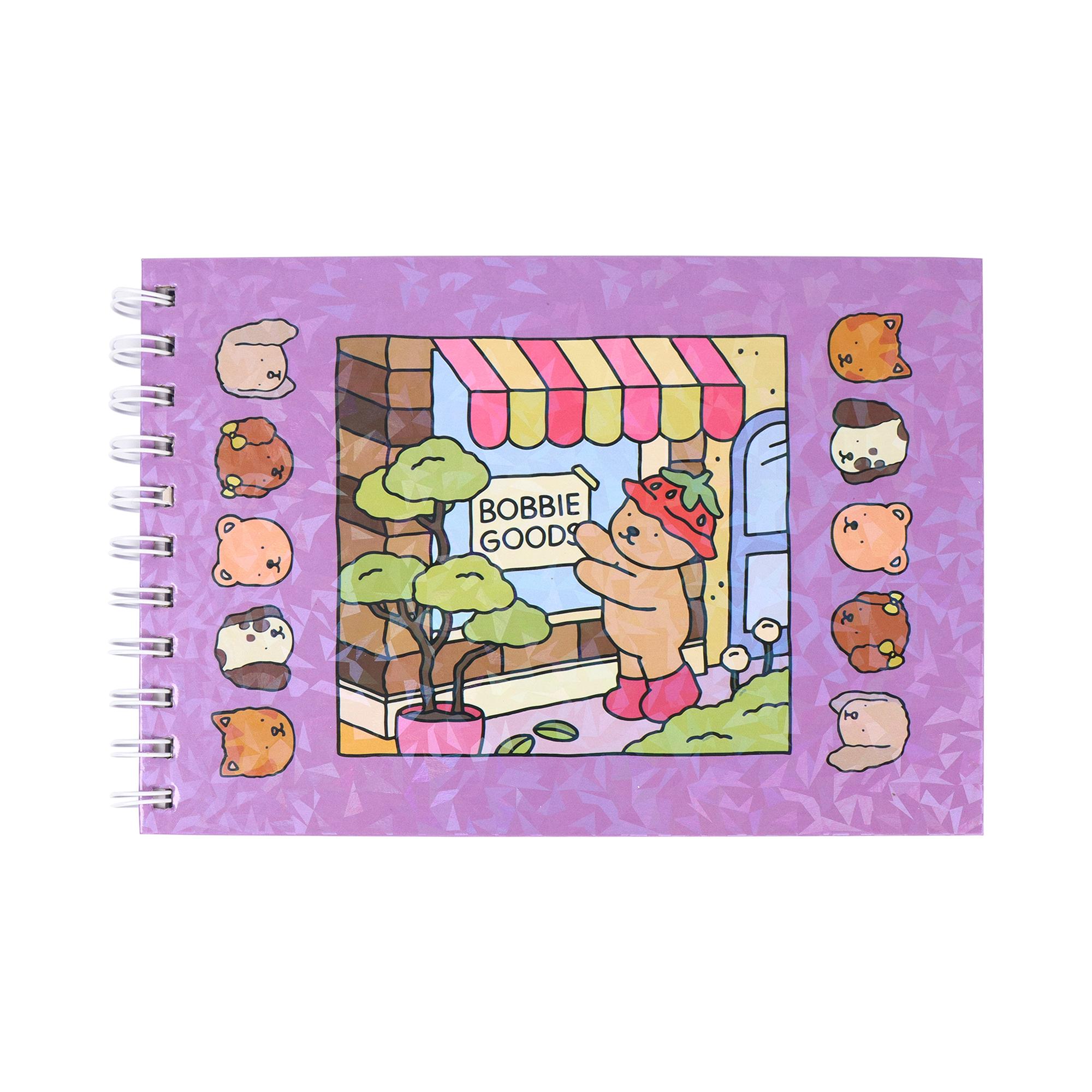 BOBBIE GOODS Книжка-раскраска «Уютные моменты» - Развивающая книжка-дудл с очаровательными и жуткими существами для релаксации