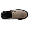 Men's Suede Mules Slides Round Toe Backless Slippers 4CM Chunky Platform Soft Leather Comfort House Slippers