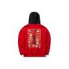 Li-Ning New Year Series Daily Progress in Wealth Loose Hoodie Men Tops Red AWDQ077-2