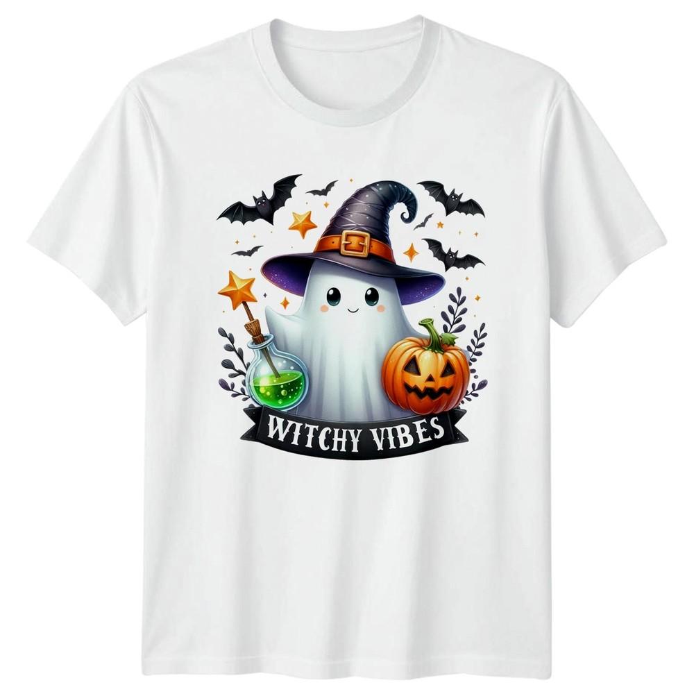 Witchy Vibes TShirt Cute Ghost Halloween Halloween Gift For Him And Her S