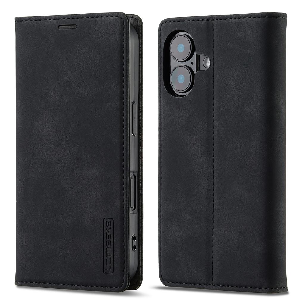 LC.IMEEKE For iPhone 17 Case Wallet Microfiber Leather Phone Cover