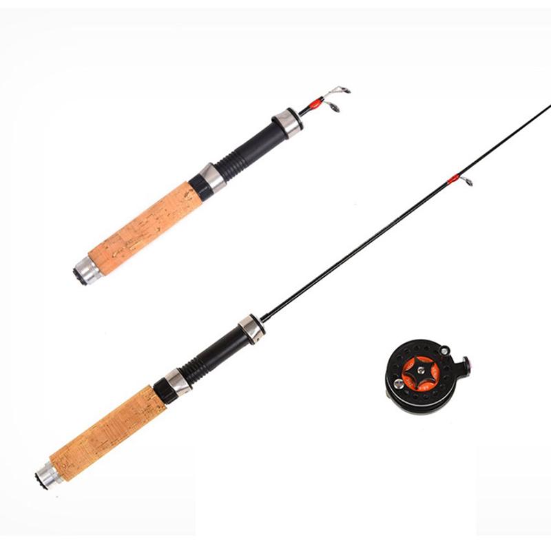 Ice Winter Fishing Rod Reel Kit Mini Telescopic Portable Rod For Ice Fishing