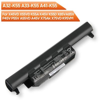 Náhradní baterie do notebooku A32-K55 A33-K55 A41-K55 Pro Asus X45VD X55VD K55A K45V K55D X85V A85V P45V P55V A55VD A45V X75Ak X75VD K95Vmah 4400