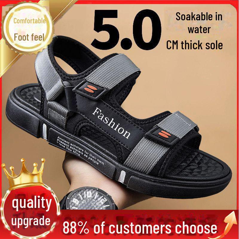 Men's Trendy Sports Sandals: Non-slip, Deodorizing, Wear-resistant, Soft-soled, Lightweight Beach Shoes for Summer