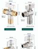 Universal All-Copper Gas Water Heater Valve: Hot/Cold Flow, 4/6 Point Angle Stop & Triangle Valve