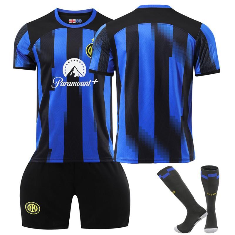 2324 Inter Mailand Heimfußballtrikot Nr. 10 Lautaro Set 9 Zeko 90 Lukaku Kinder-Trikot Version