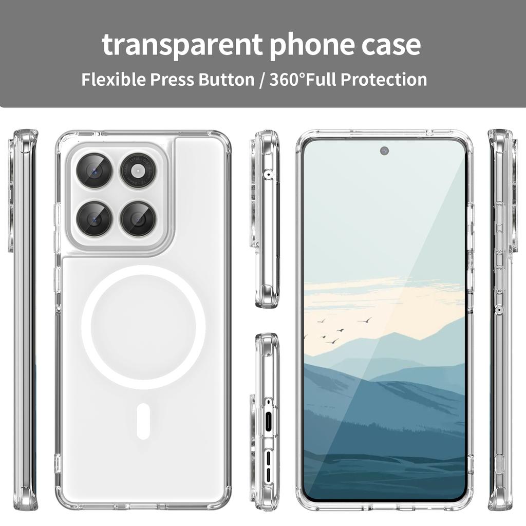 For For Motorola Moto Edge 60 Fusion/Edge 60/Edge 60S Phone Case, Magnetic Shockproof Transparent Cover