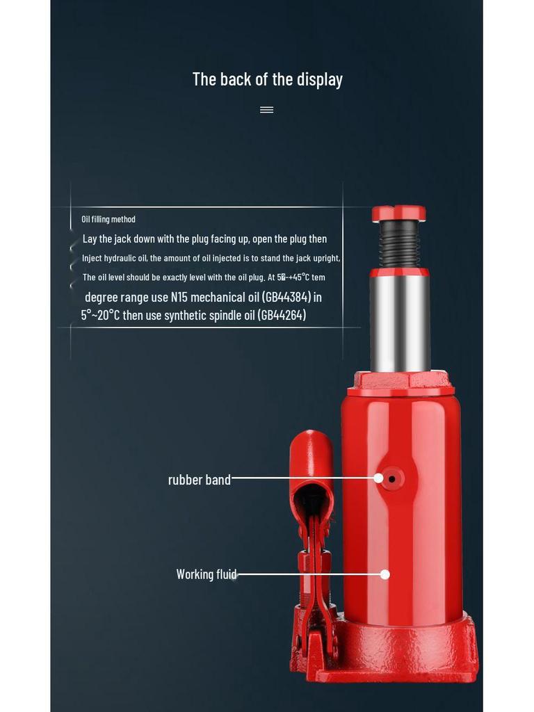 2-Ton Vertical Hydraulic Bottle Jack for Small Cars, Off-road SUVs, and Vans