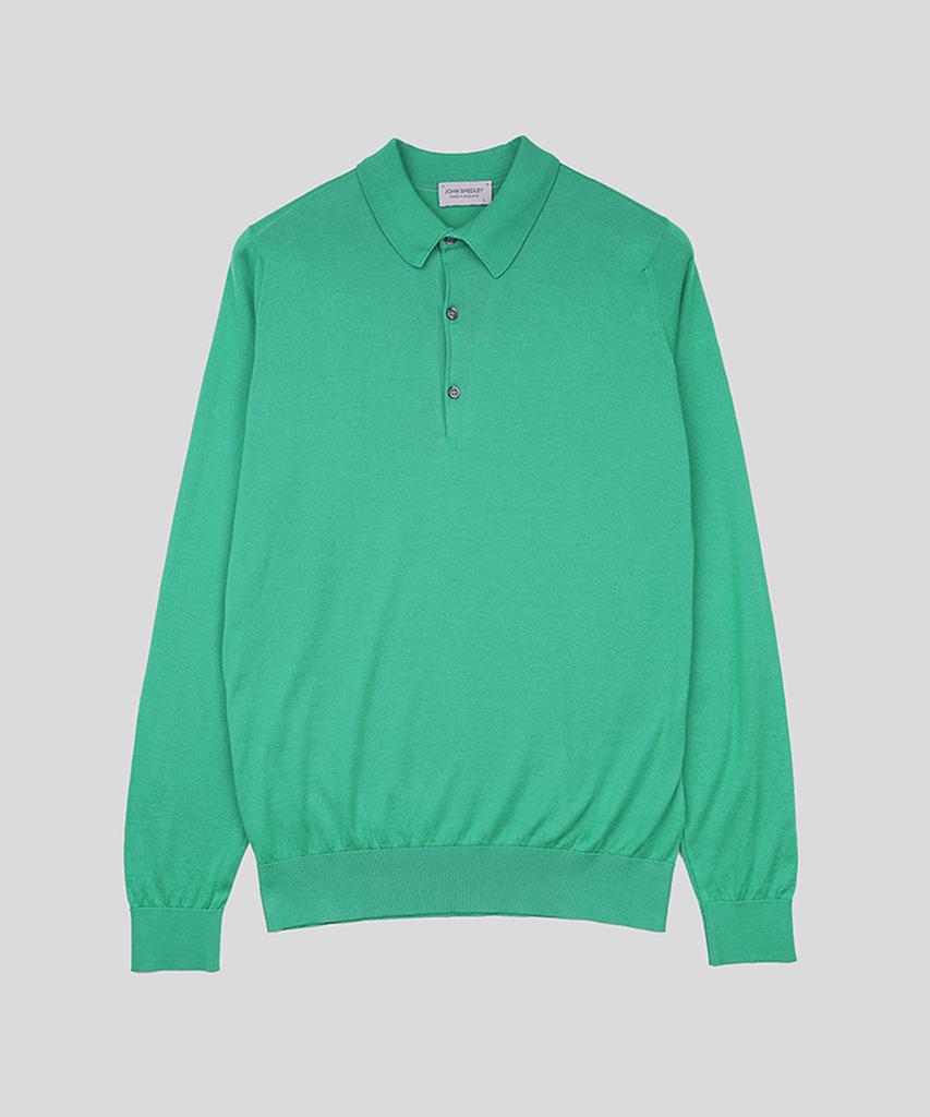 Jonseumedeulli Bradwell Sea Island Cotton Long Sleeves Polo Shirt Heritage Two 8 Colors (B Type)