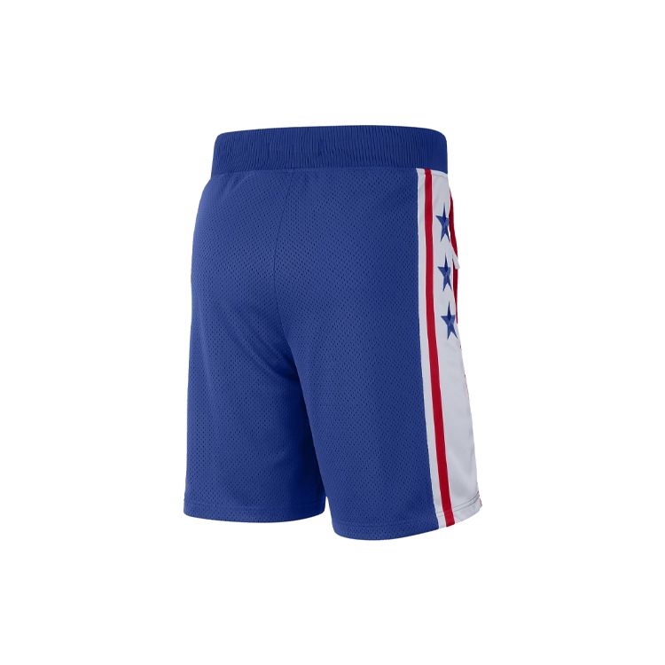 Nike Philadelphia 76ers Color-block Performance Basketball Shorts Men Bottoms Blue AR8785-495