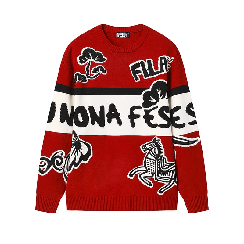 FILA CNY Sweater Unisex Rhythm Red F11U619401FPK