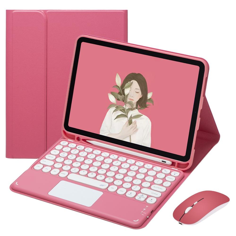 Bluetooth Keyboard Case for iPad Air 6 Pro 11 Split Round Keycap with Pencil Holder 10.2 Inch