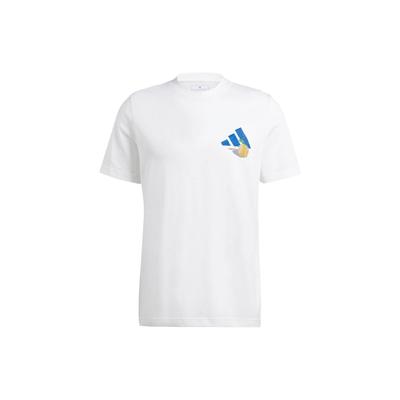 adidas Aeroready Daily Served Tee Tennis Logo Print Sport Rundhals Kurzarm T-Shirt Herren Tops Weiß II5923