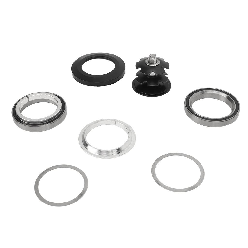 Bike Headset Aluminum Alloy Bike Bearing Headset Star Nut Spacers Kit for 41mm 28.6mm Straight Tube