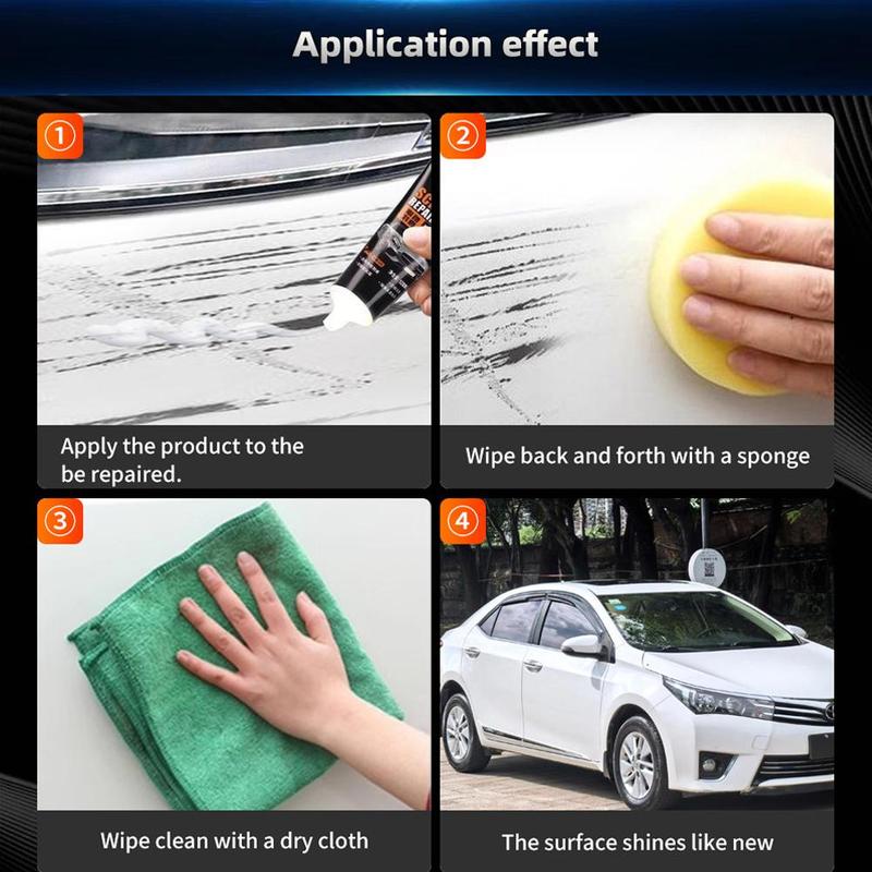 120g 1 Set Car Paint Scratch Remover And Repair Wax Remove Surfaces Scratches Repair Wax With Sponge Deep Scratch Repair Agent