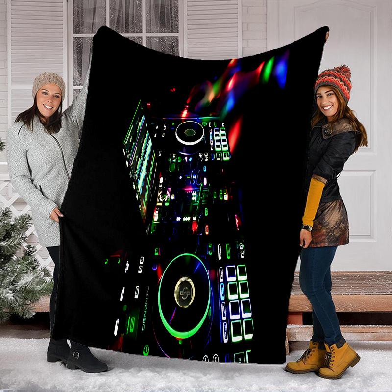 Dj Turntable Blanket Soft Comfortable All Seasons Perfect Sofa Office Naps Trips Birthday Gift Christmas Present