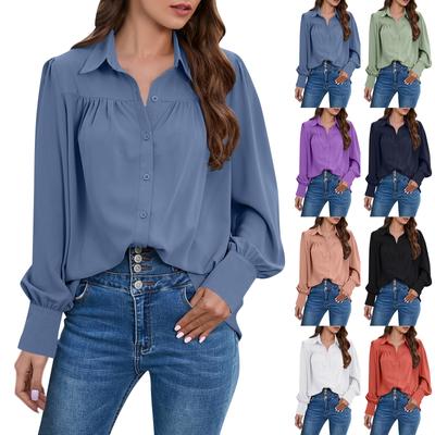 Cardigan décontracté à manches longues et boutons pour femme, couleur unie