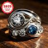 1Piece 925Pure Silver Women's Gift Ring, sparkling3A High-grade Zircon Simple and Exquisite Accessories Suitable for Everyday Casual Occasions and