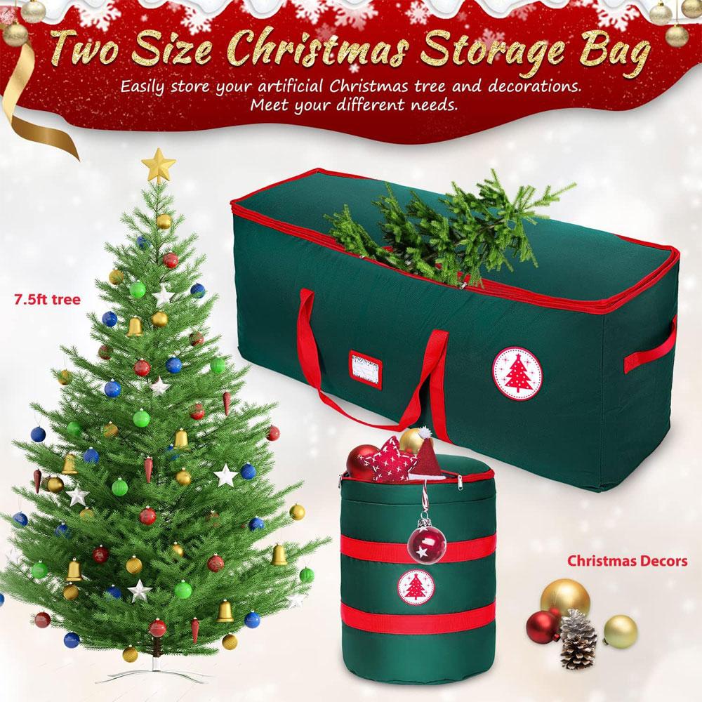 Must-Have Christmas Tree Storage Bag Waterproof Fabric with Reinforced Handles Easy Carrying Xmas Tree Christmas Decor Essential