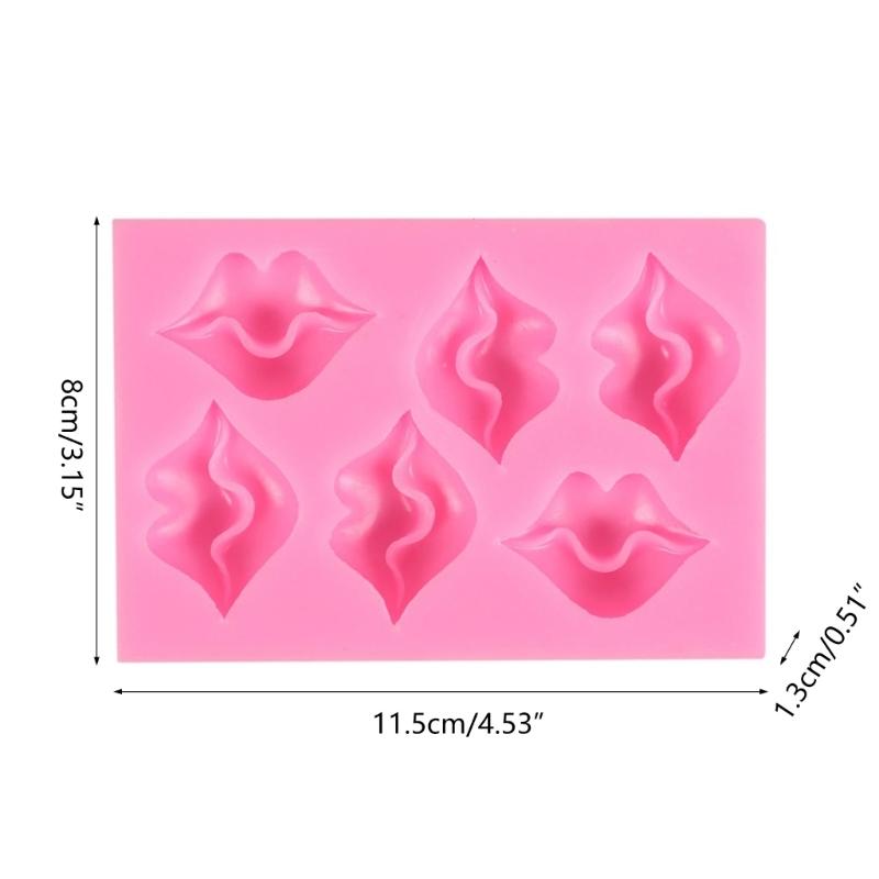 Red Lip Biscuits Silicone Mold Chocolate Candy Mold for Diy Dessert Ice Block Mold Handmade Cupcake Decor Baking Tool