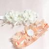 Korean Baby Girl Lace Flower Headband with 3D Beaded Design