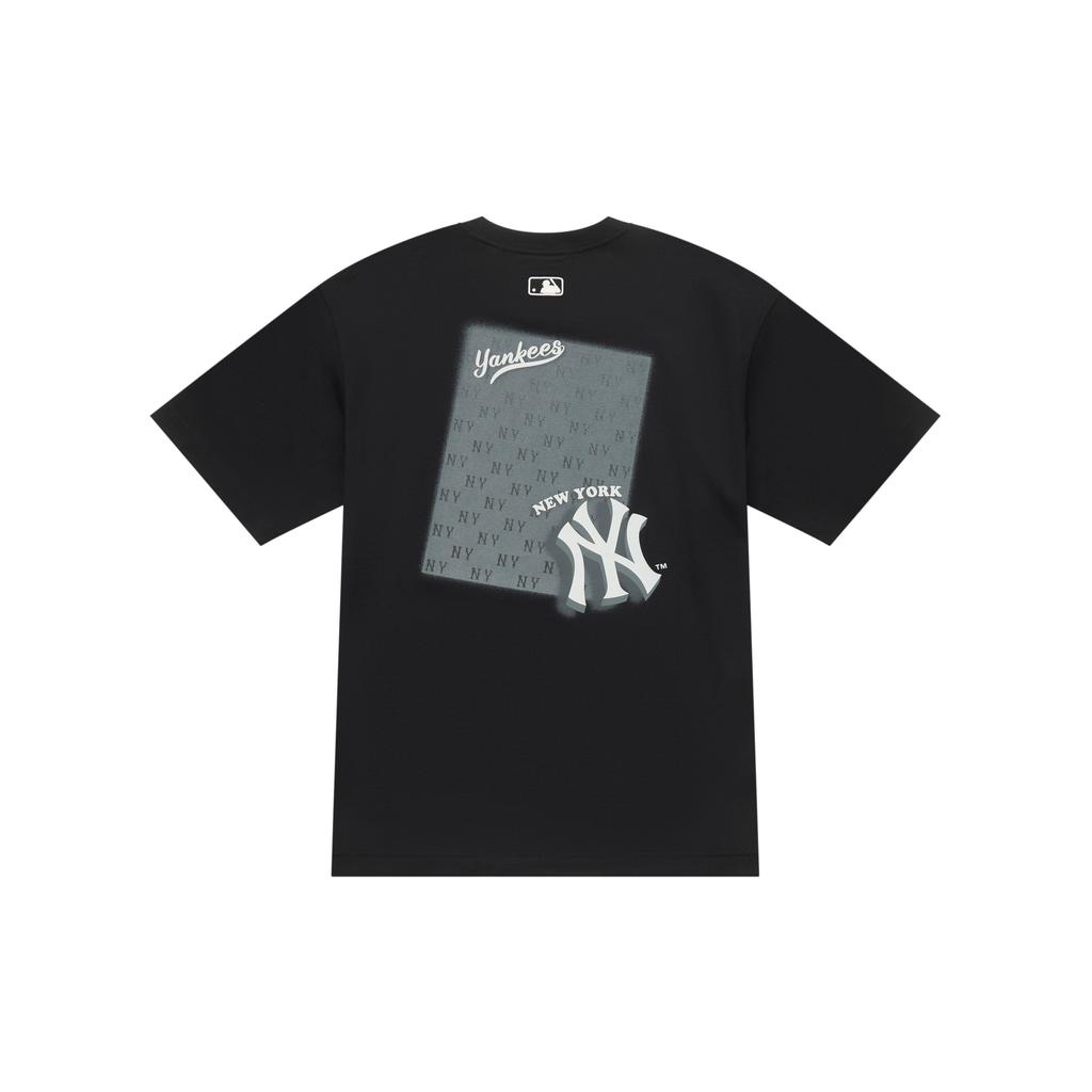 New MLB MONOGRAM Collection New York Yankees FW25 T Shirt Unisex Black 3ATSM0554-50BKS