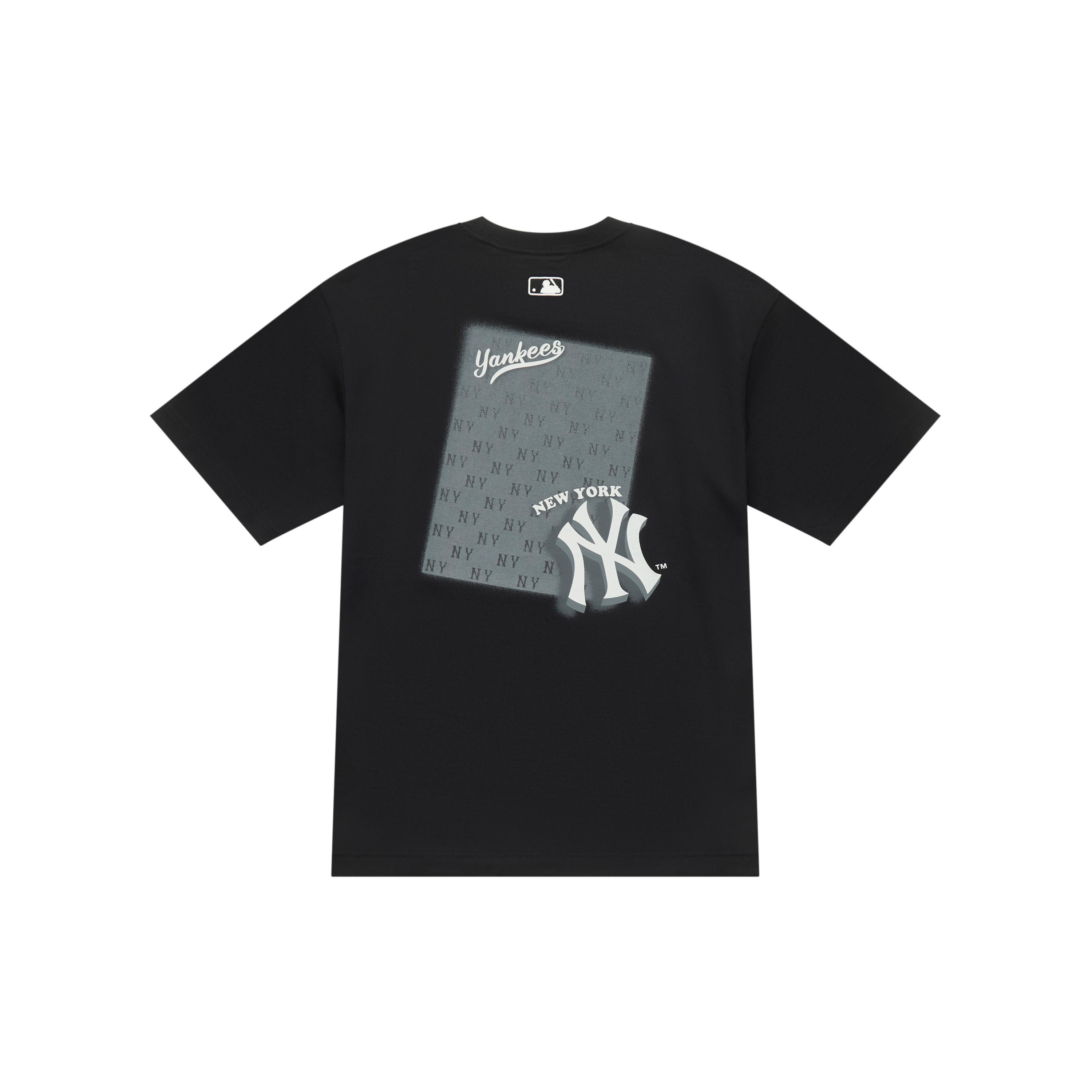 

New MLB MONOGRAM Collection New York Yankees FW25 T Shirt Unisex Black 3ATSM0554-50BKS M