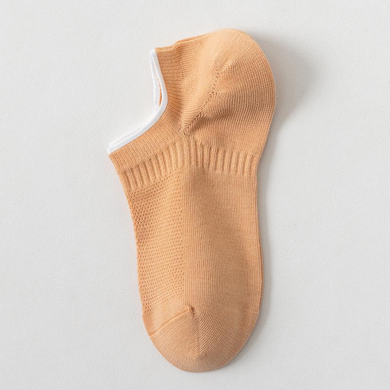 

Женские весенне-летние носки из чистого хлопка, Женские тонкие сетчатые носки из 100% хлопка, Свободные летние короткие носки, Носки-невидимки 1 pair оранжевый