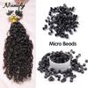 Nunify 300Pcs Hair Extentions Micro Rings Links Beads Silicone Lined Beads For Human Hair Extensions Multi-Colored Hair Rings
