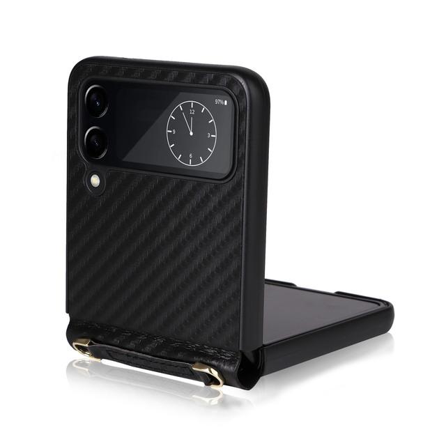 

Тонкий чехол из углеродного волокна для Samsung Galaxy Z Flip4 5g Flip 4 Flip3 Flip 3 Zflip4 с защитой от отпечатков пальцев for Samsung Z Flip 4 чёрный