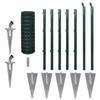 VidaXL Jeu de Clôture avec des Piquets de Sol Jardin 10 x 0,8 m Acier Vert 142381