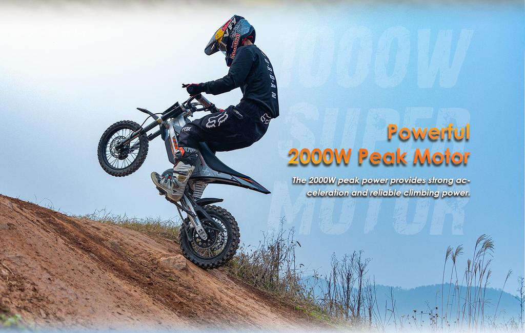 Elektrisches Offroad-Motorrad KuKirin X1, 1000W Motor, 48V 20,8Ah Akku, Höchstgeschwindigkeit 50 km/h, Reichweite 40 km