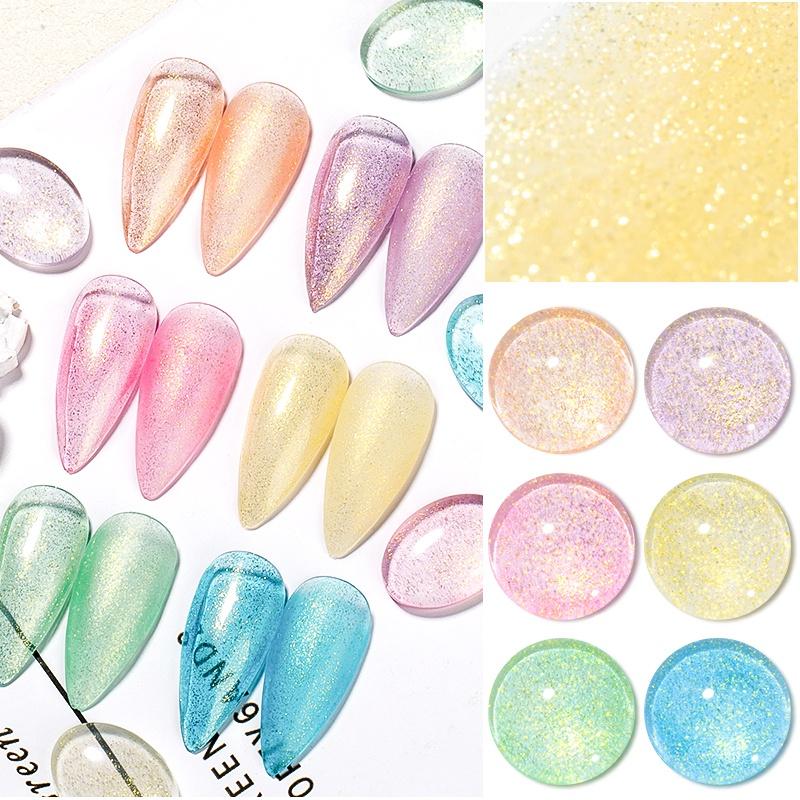 MTSSII 6ml Glitter Nail Gel Sparkly Sequins UV LED Soak Off Varnish For Manicure Semi Permanent Nail Art Gel Polish