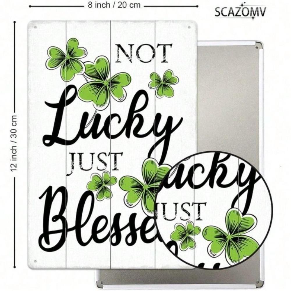 Patrick Green Clover Rustic Metal Wall Poster for Bar