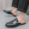 Luxusmarke Pantoletten Italienische Sommersandalen Slipper Halbschuhe Leder-Slipper Herrenschuhe Designer Herren-Pantoletten Hausschuhe für Herren