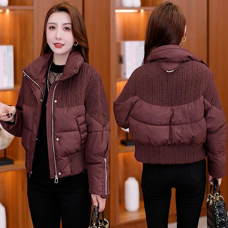 Down cotton fashionable and thin jacket women's down cotton jacket short warm foreign style small man