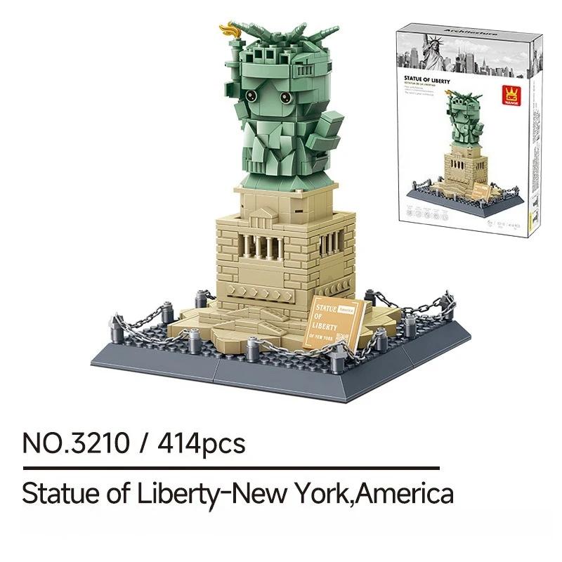 1409PCS CreativeStatue of Liberty-New York America Building Blocks Architecture Construction Bricks Toy Gift