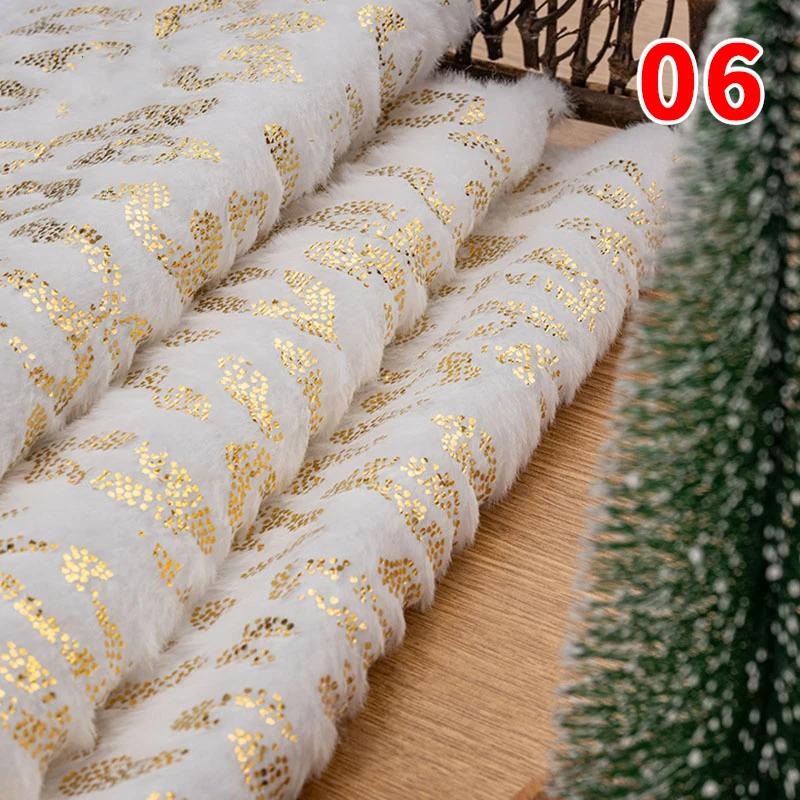 160X50Cm Pv Velvet Gilded Snowflake Velvet Fabric for Christmas Decoration Pillow Cover Women's Hoodie Handmade Diy Sewing Cloth