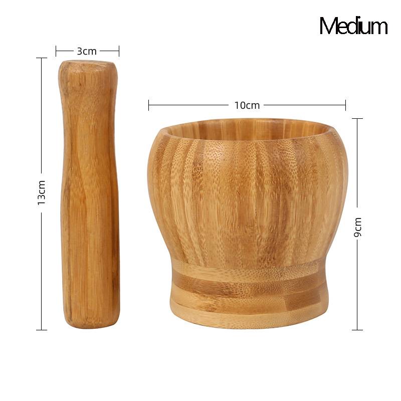 Manual Grinder Pressing Garlic Mashed Garlic Mashing Pot Multifuction Mashing Medicine Pot Jujube Pounding Garlic Wood Mortar