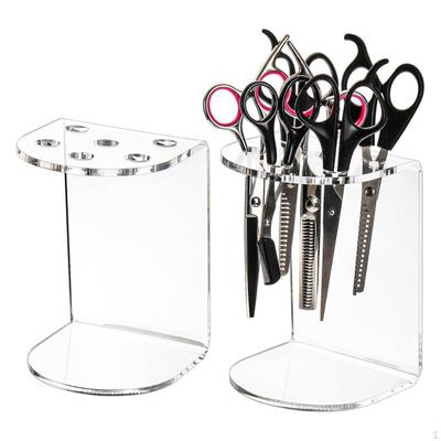 Scissors Holder Hair Rack,Clear,6 Slot,Hairdressing Shear Organizer Storage for Hairdresser