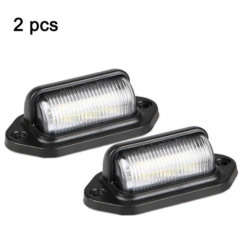 4Pcs Car License Plate Lights 6 LED Universal Car Truck Bus Motorcycle Truck Lamp White Bulbs Products License Plate Lightst 12V