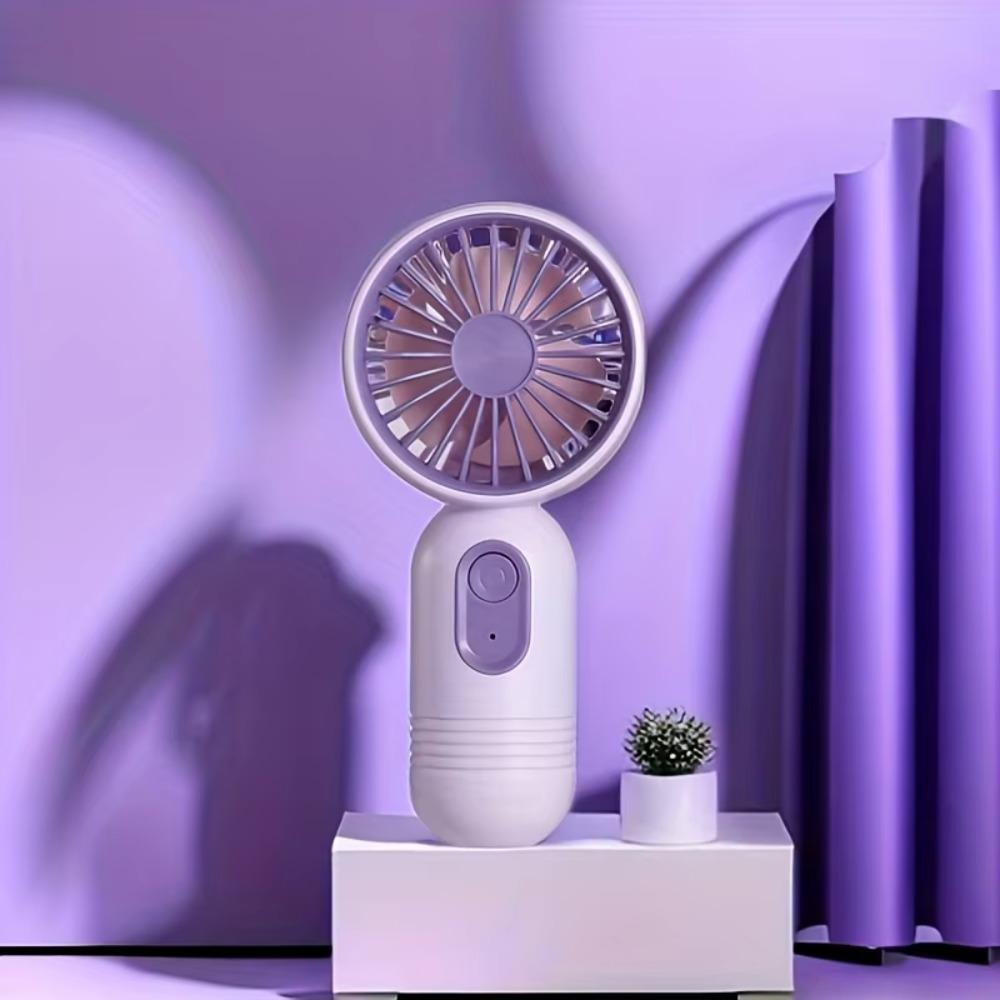 

3-speed Handheld Fan Mini Pocket Fan Portable USB Rechargeable Fan Summer Gift рожевий