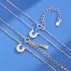 S925 Sterling Silver U-shaped Horseshoe Necklace, Light Luxury Simple 18K Gold Clavicle Chain, Delicate Full Diamond Design for Women