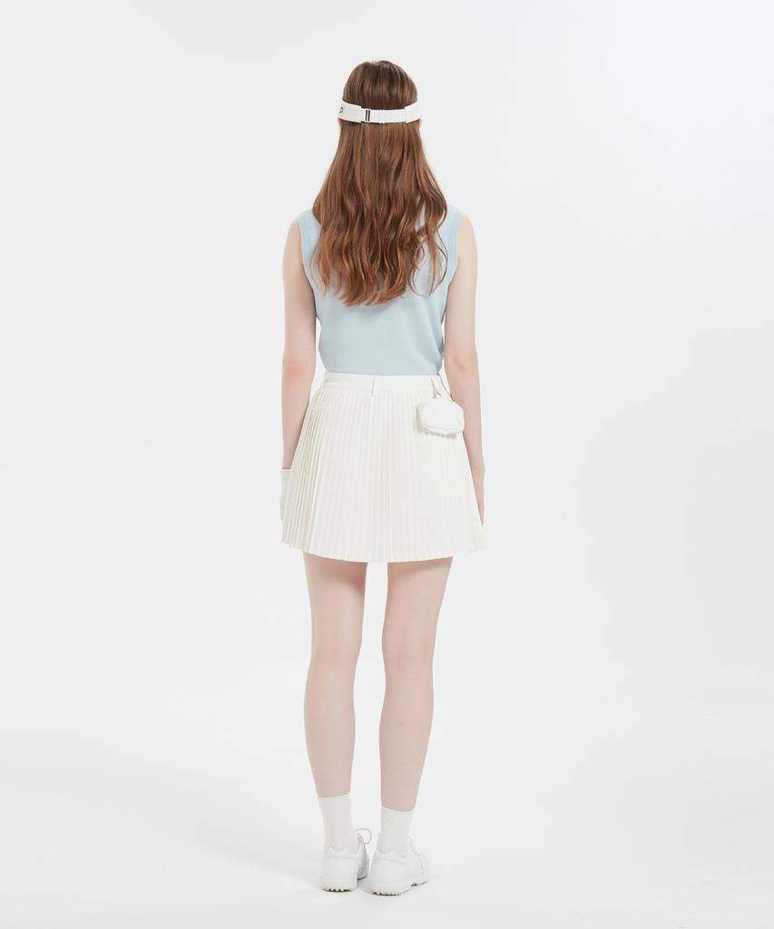 I Parka Folding Deco White Pleated Skirt