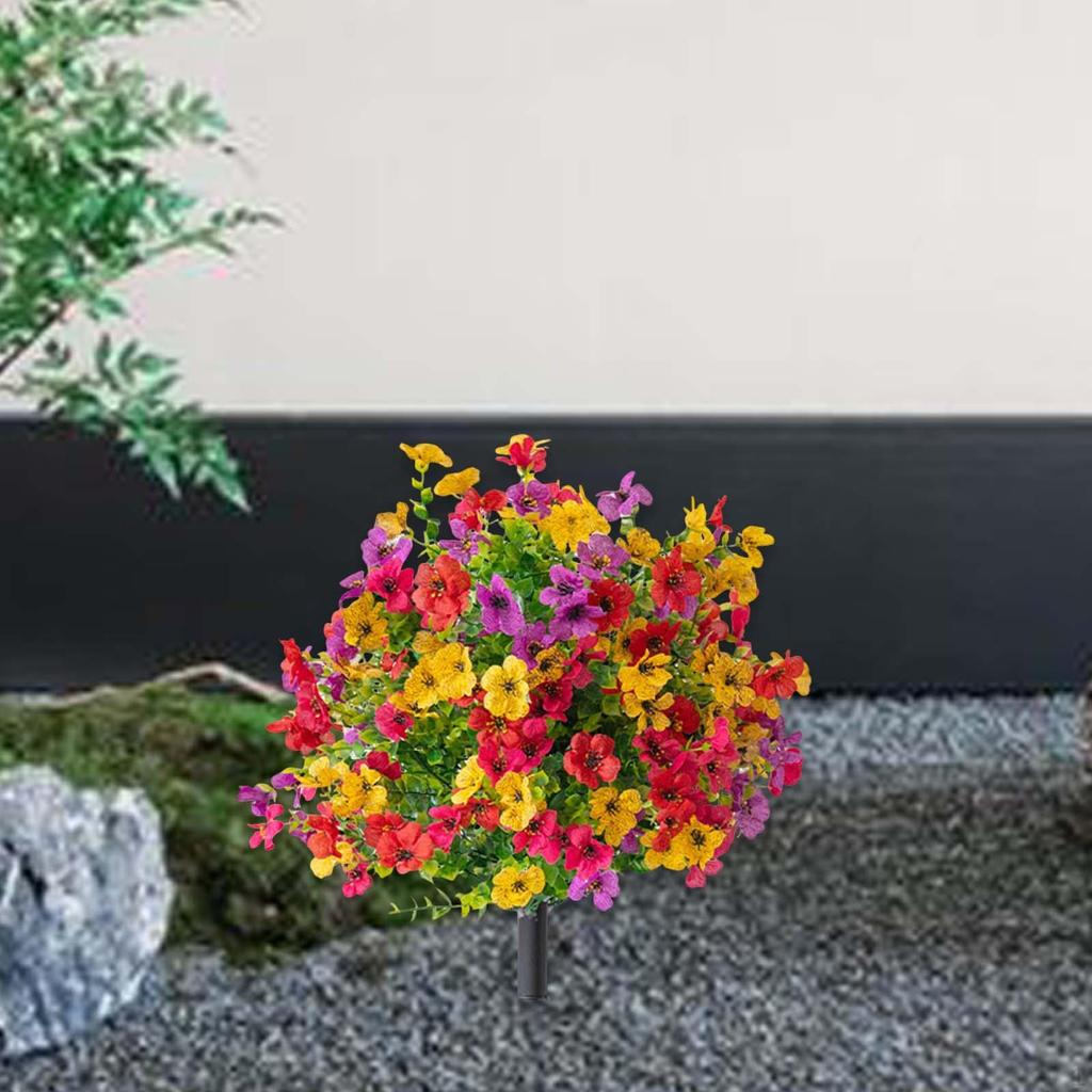 Artificial Flower Decoration Lifelike Ground Stake Centerpiece Landscape Fake Plants Faux