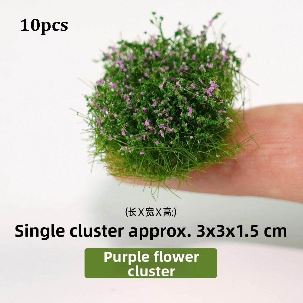 10pcs/lot 3*3*1.5cm Mixed Big Flower 10 Colors Miniature Plants Materials Layout Accessories