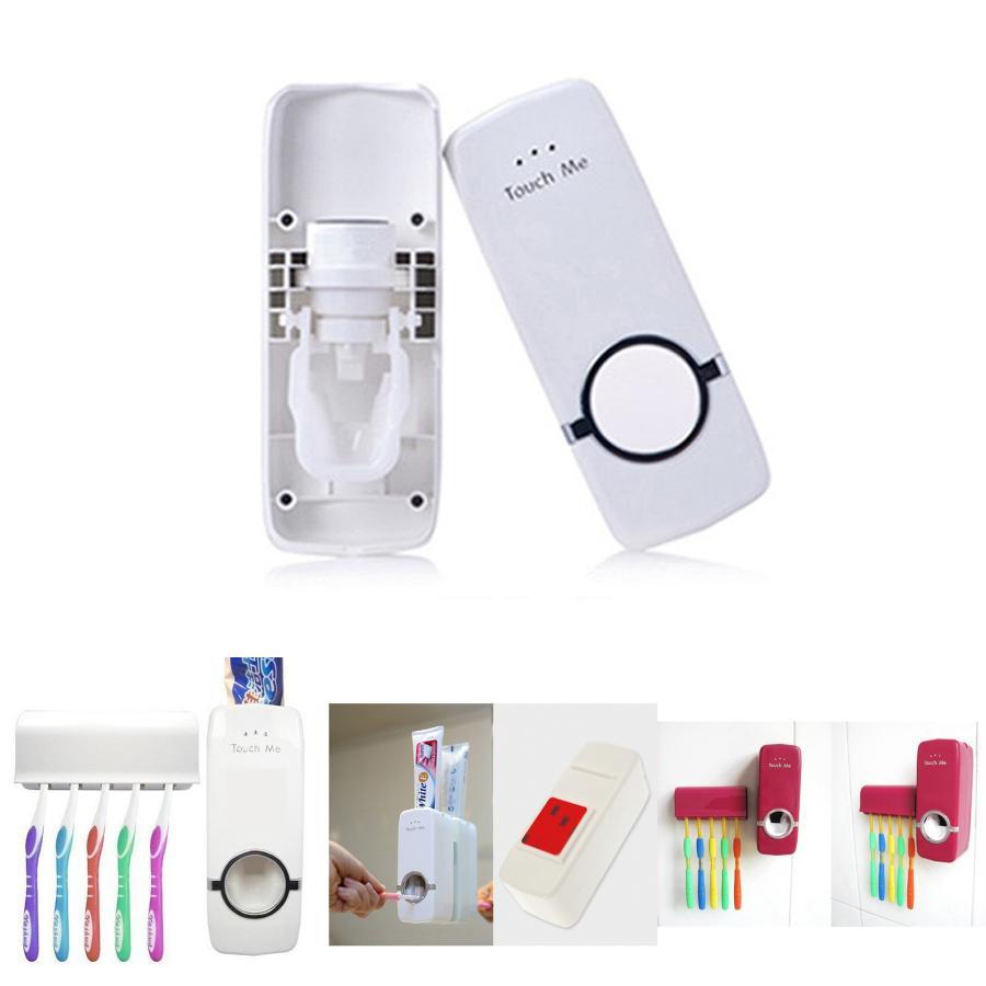 Elegant Home Auto Automatic Toothpaste Dispenser And Toothbrush Holder Set With Premium Quality Construction
