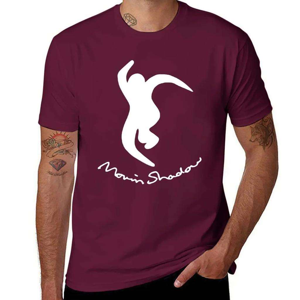 Moving Shadow Cursive Logo T-Shirt shirts graphic tees blanks anime clothes t shirt