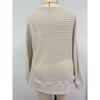 Women's Casual Long Sleeve Knit Hollow Stripe Round Neck Pullover T-shirt Top, Autumn Winter Fashion Top for Crossborder
